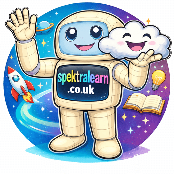 SpektraLearn mascot — a friendly astronaut character